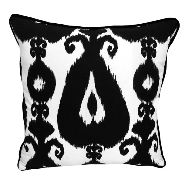 Metrohouse Designs Black/White Ikat Accent Pillow cover & Insert Wayfair